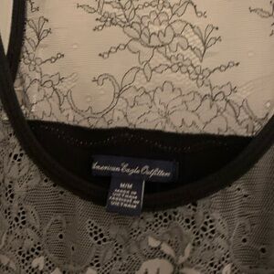 American Eagle Outfitters Black Lace Top